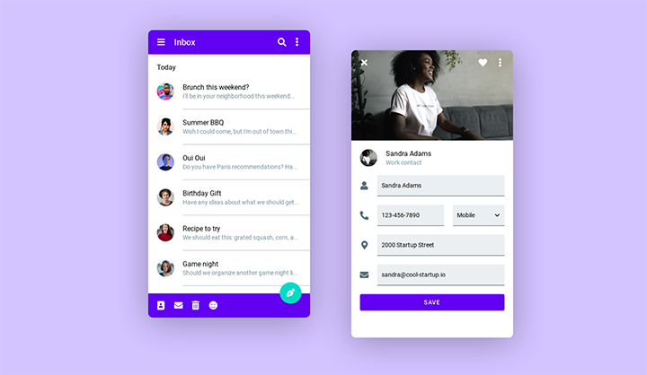 google material design mobile client app project image