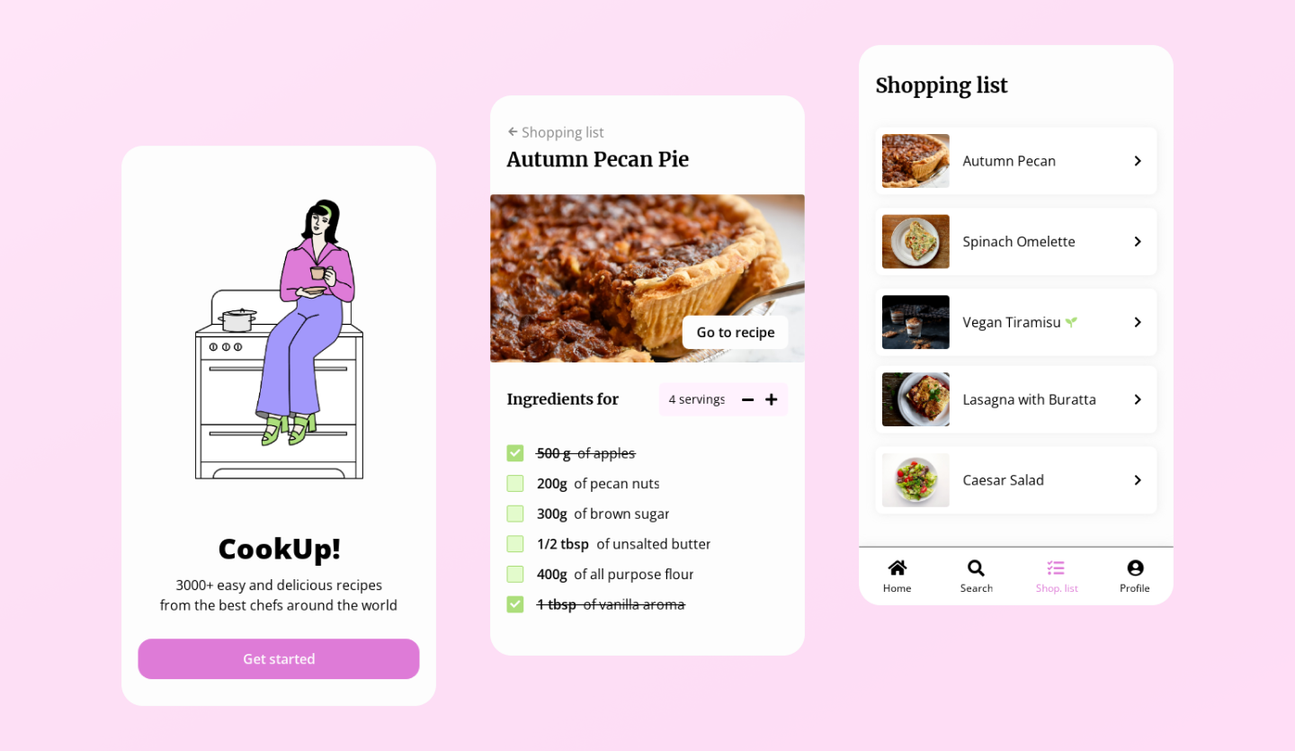 cooking mobile app template