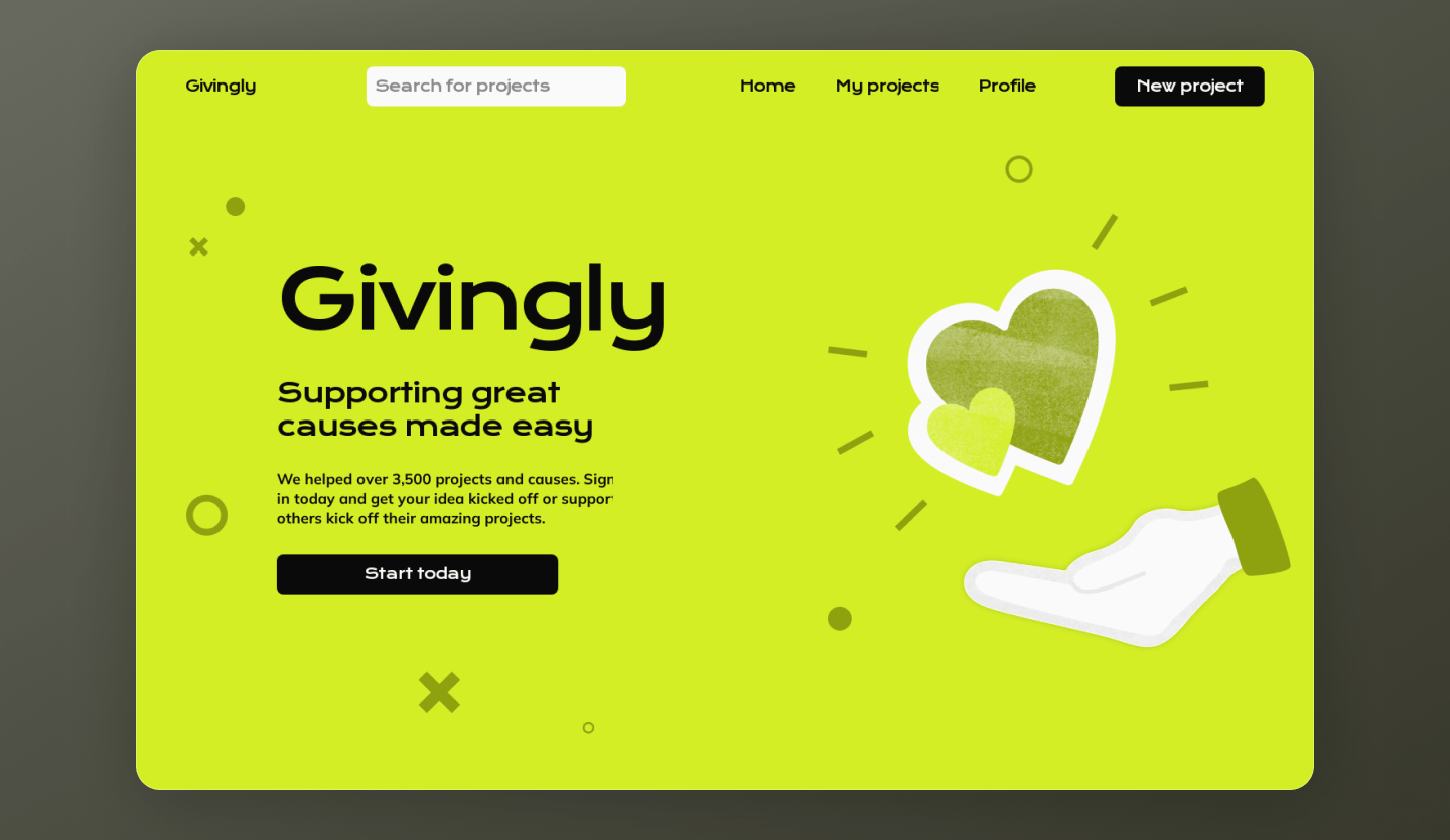 crowdfunding web app design template
