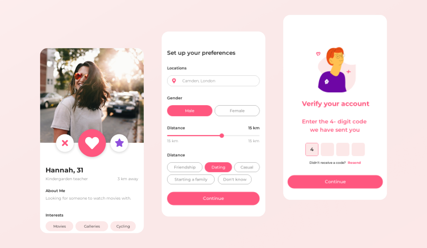 mobile dating app template