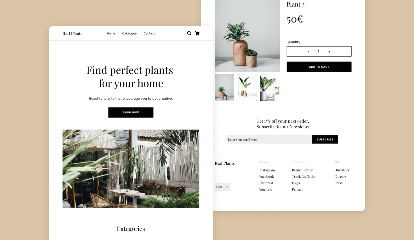 e-shop app template for tablet template
