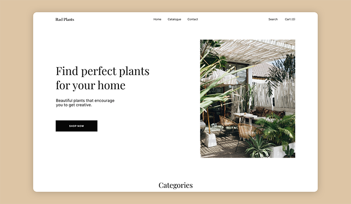 e-shop website design template