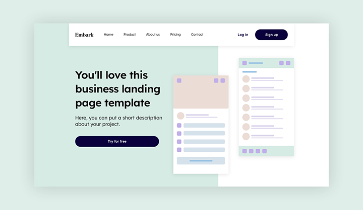 business homepage design template
