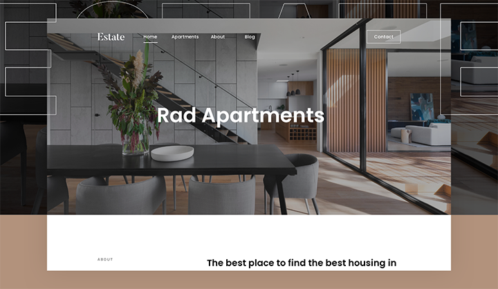 real estate website design template