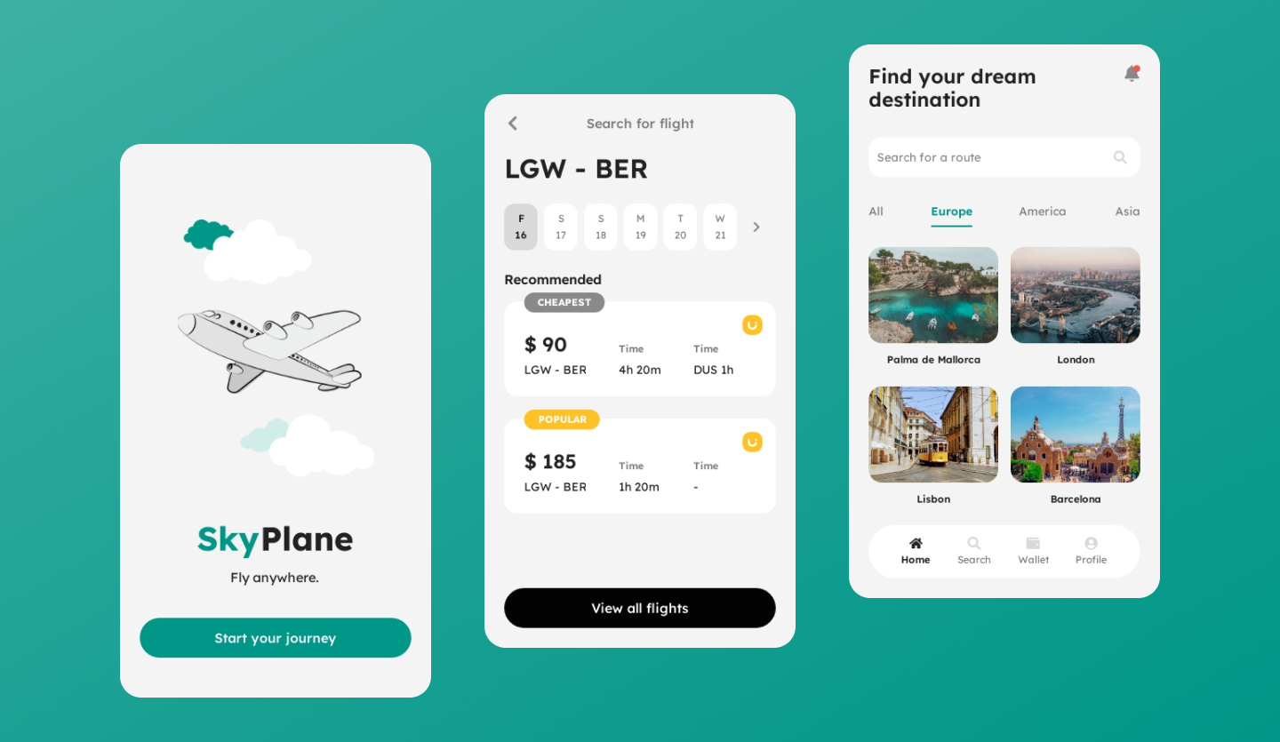 flight ticket app template