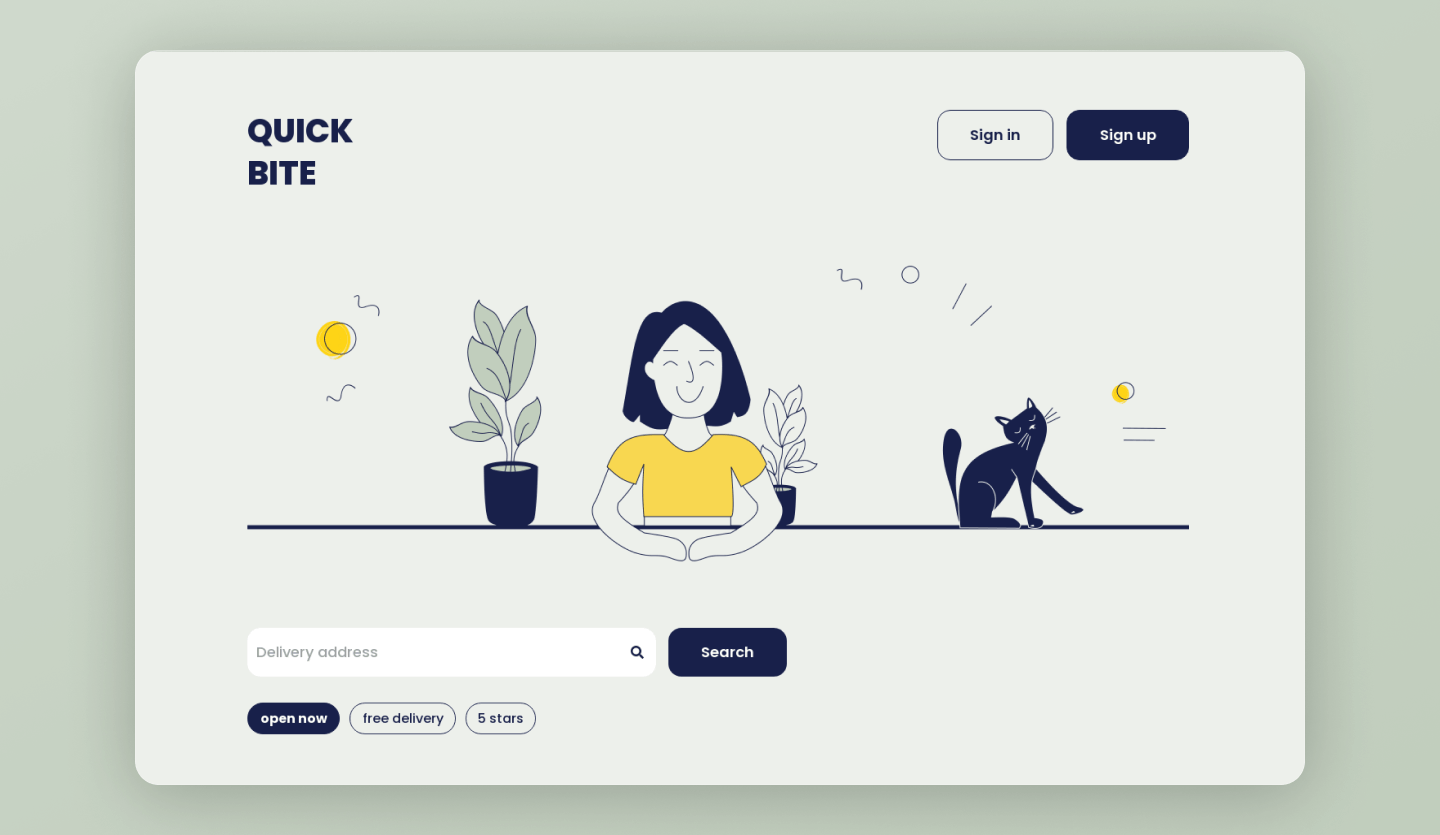 Food delivery web app project image
