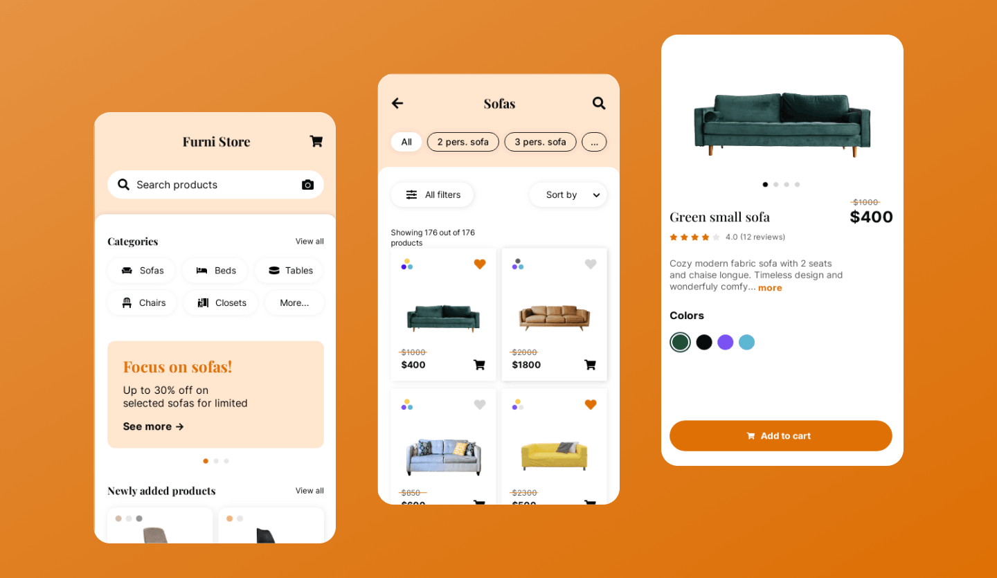 furniture store app template