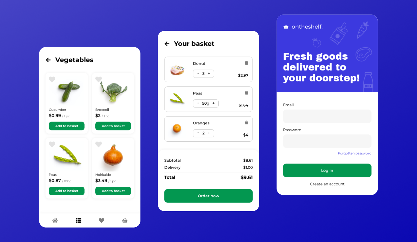 grocery delivery app template