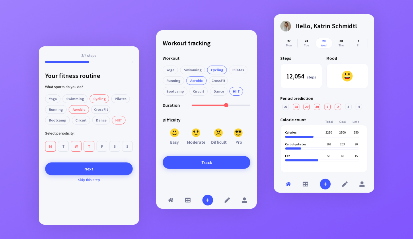 health tracker app template