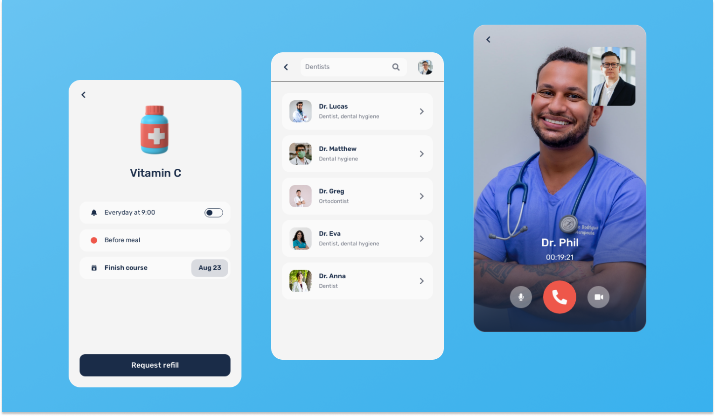 medical mobile app design template