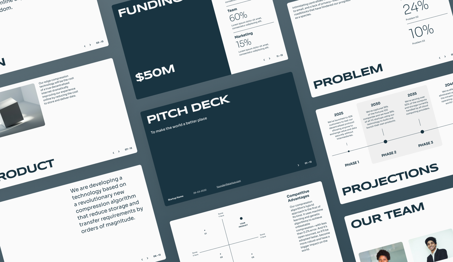 Interactive online pitch deck project image