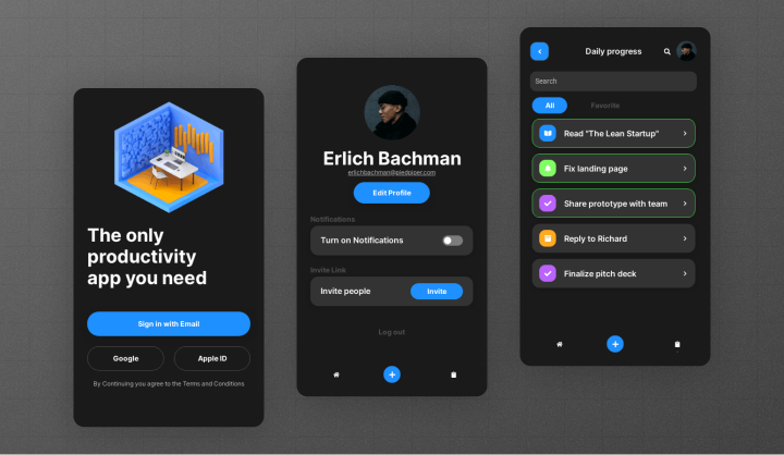 Productiviy mobile app project image