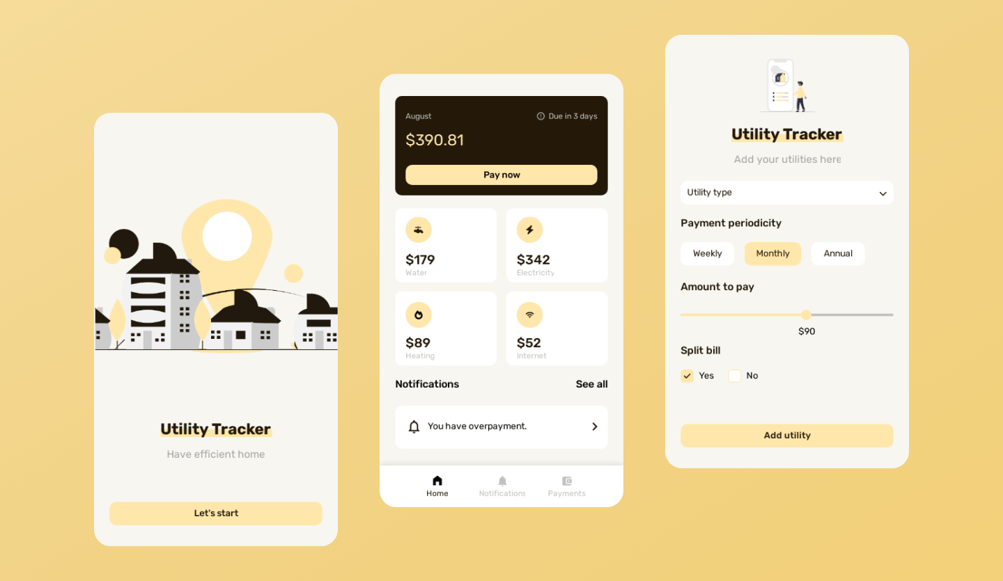 Bill tracker mobile app template