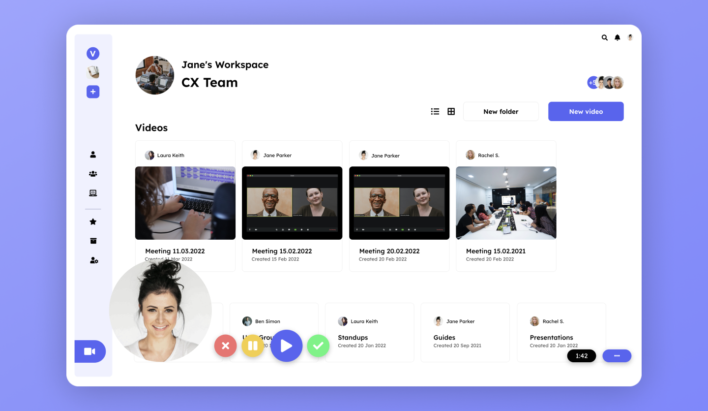 video calling website design template