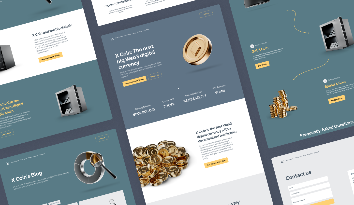 web3 crypto website design template
